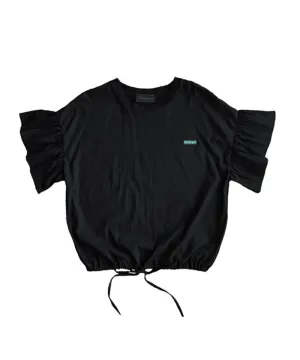 BENECIA 12 Cotton Shirring Tee - Black