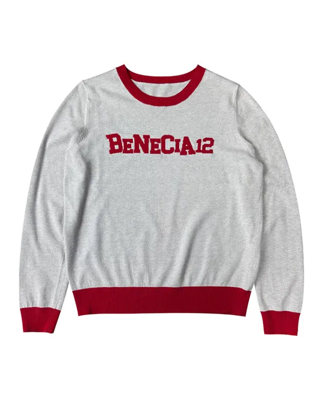 BENECIA 12 Logo Color Combination Knit - Gray