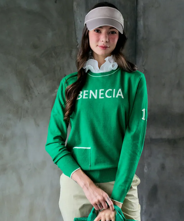 BENECIA 12 Logo Pocket Knit - Lime Green