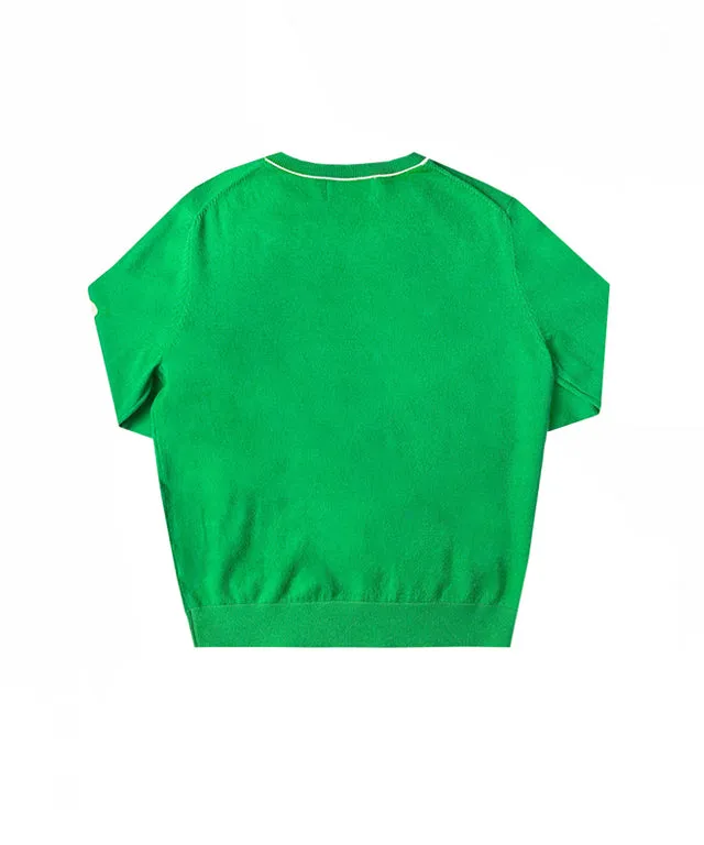 BENECIA 12 Logo Pocket Knit - Lime Green