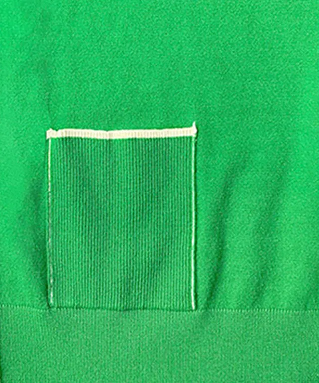 BENECIA 12 Logo Pocket Knit - Lime Green