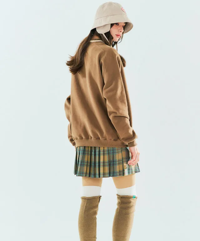 BENECIA 12 Overfit Collar Man to Man - Brown