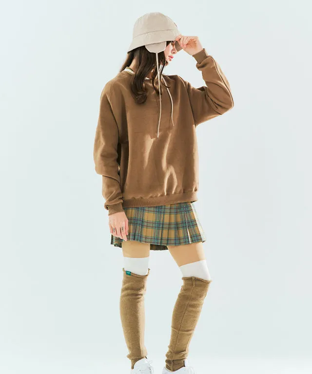BENECIA 12 Overfit Collar Man to Man - Brown