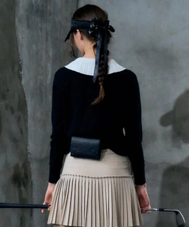 BENECIA 12 Pleated Knit - Black