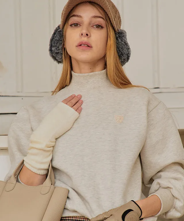 BENECIA 12 Raised Wappen Half Neck Sweatshirt