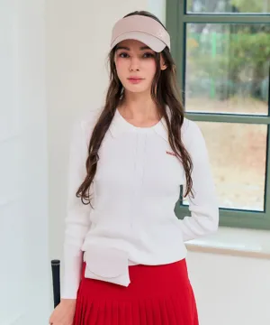 BENECIA 12 Ribbed Knit Collar - Ivory