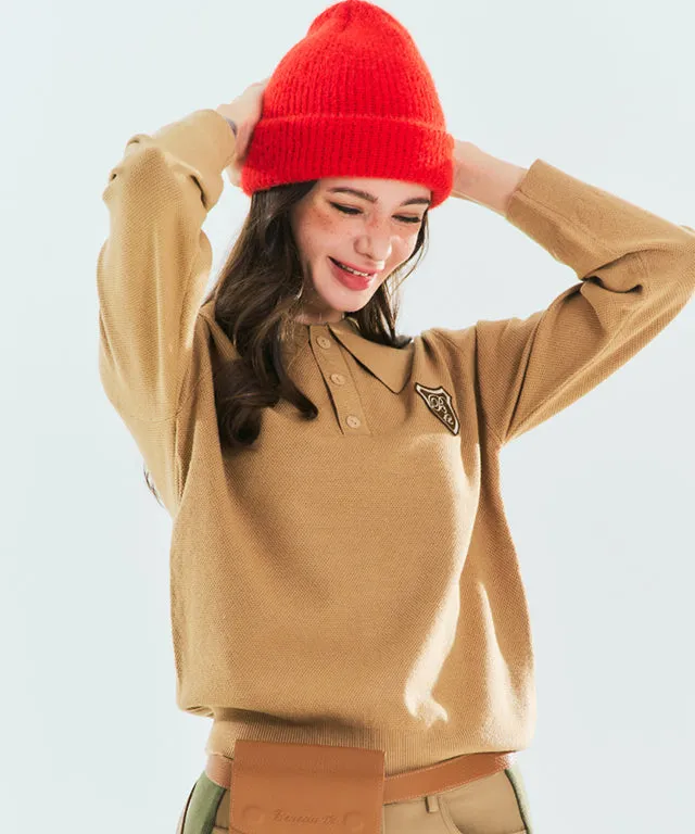 BENECIA 12 Waffle Long Sleeves - Dark Beige