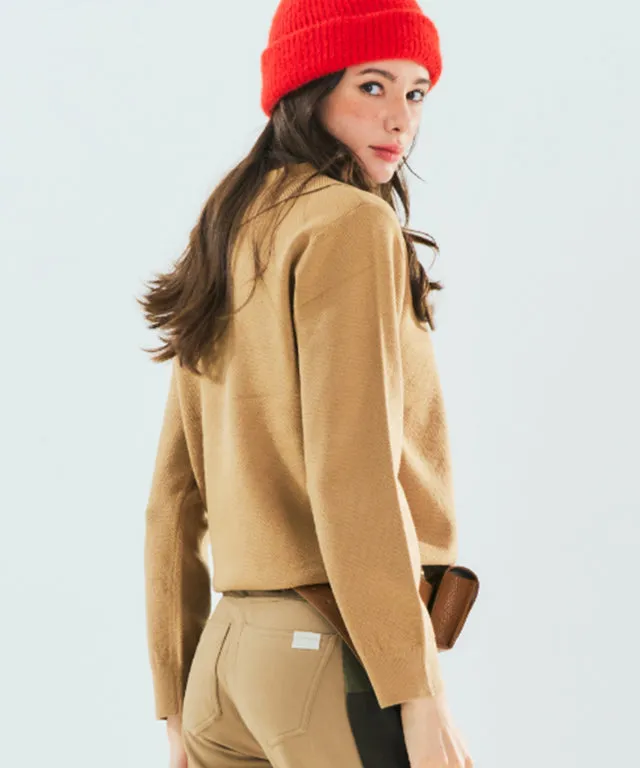 BENECIA 12 Waffle Long Sleeves - Dark Beige