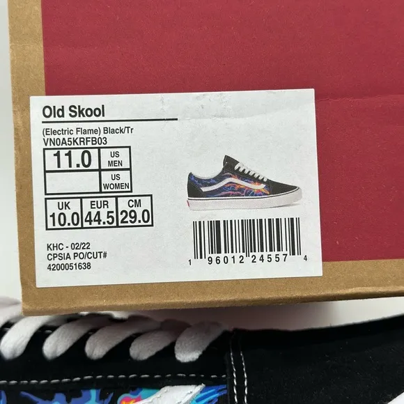 Black Sneakers with Colorful Flame Design