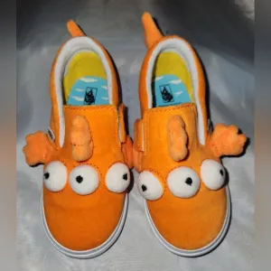 Blinky Fish Vans Kids Orange Vans