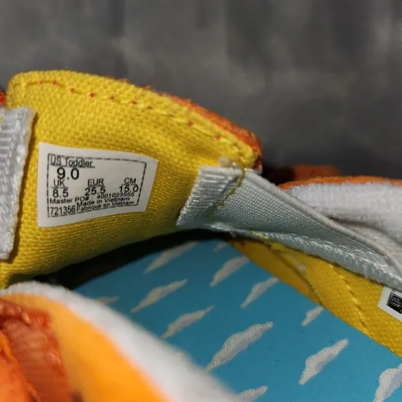 Blinky Fish Vans Kids Orange Vans