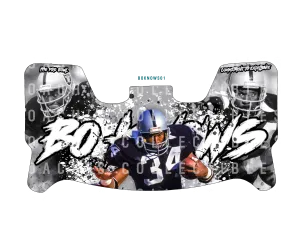 Bo Jackson Custom Visor for Any Full Size Riddell Helmet (Universal Fit)