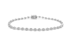 Bracelet 18kt White Gold & Spaced Diamonds Tennis