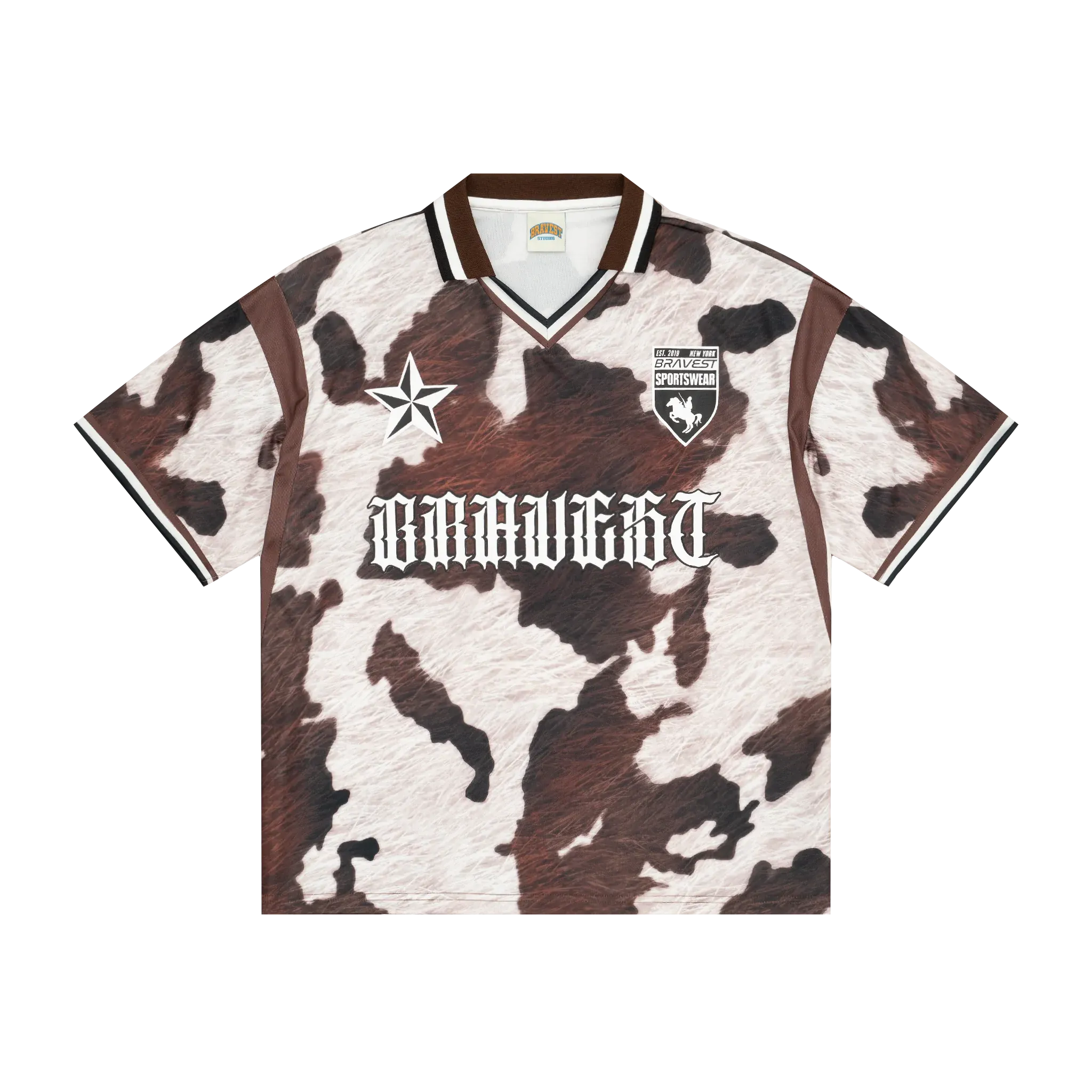 BRAVEST STUDIOS COW PRINT JERSEY
