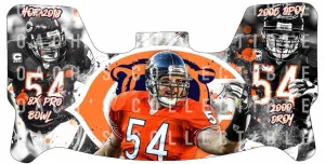 Brian Urlacher Custom Visor for Any Full Size Riddell Helmet (Universal Fit)