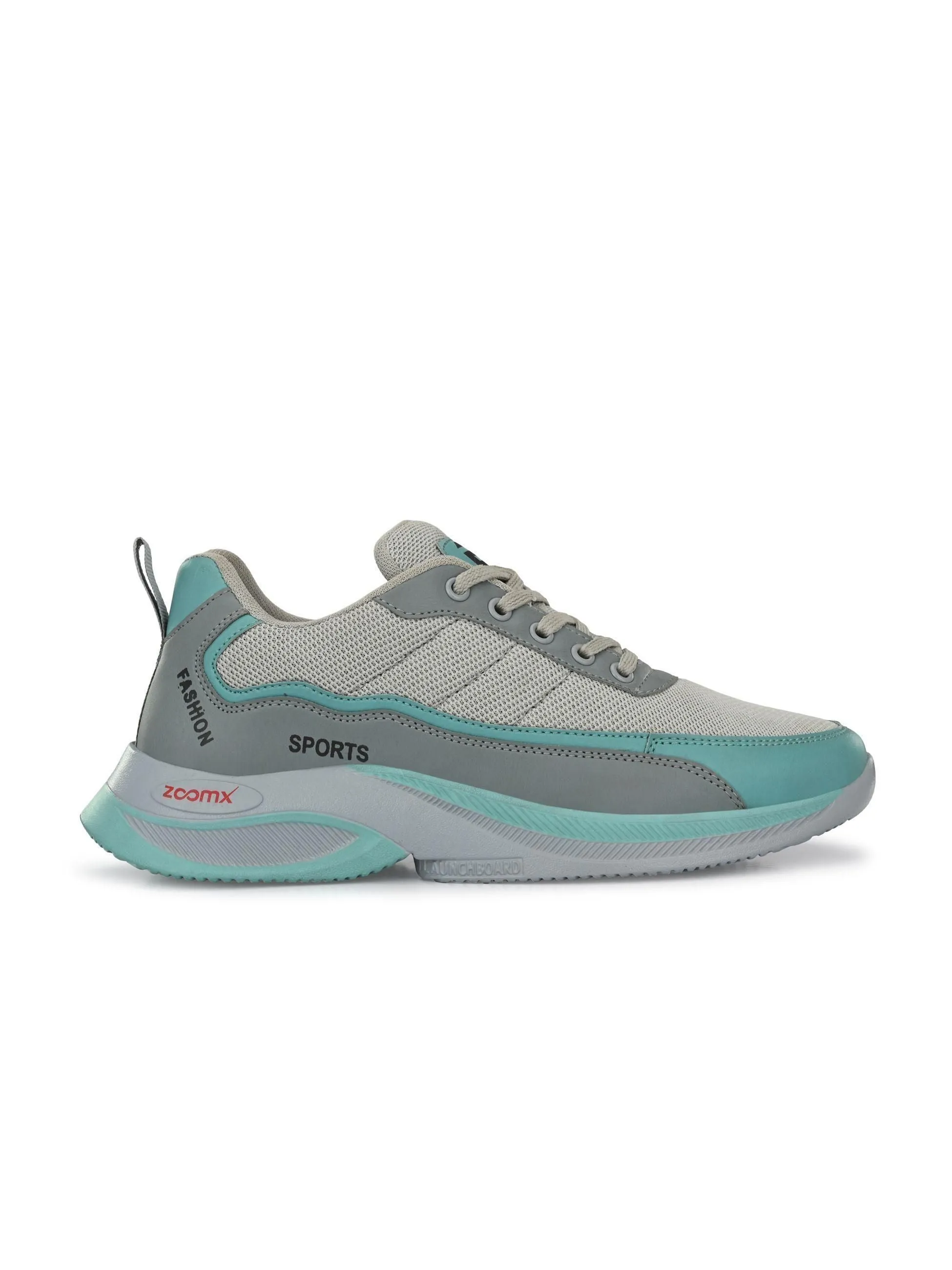 BUCIK Men's Grey Synthetic Leather Lace-Up Casual Shoe's