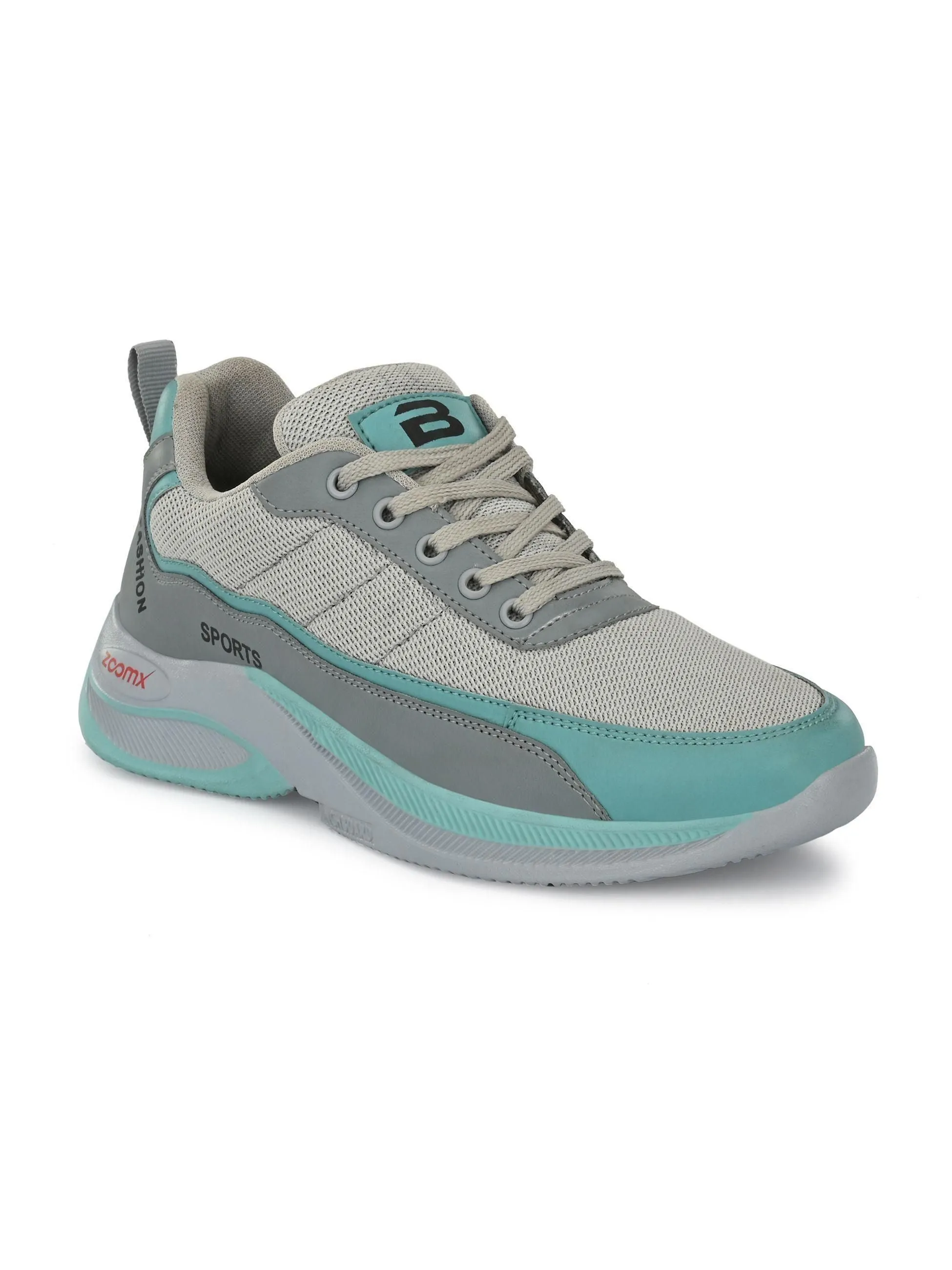 BUCIK Men's Grey Synthetic Leather Lace-Up Casual Shoe's