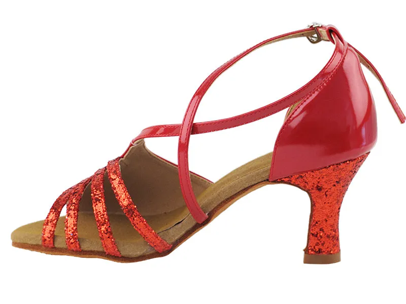 C1651 Red Sparkle & Red Patent
