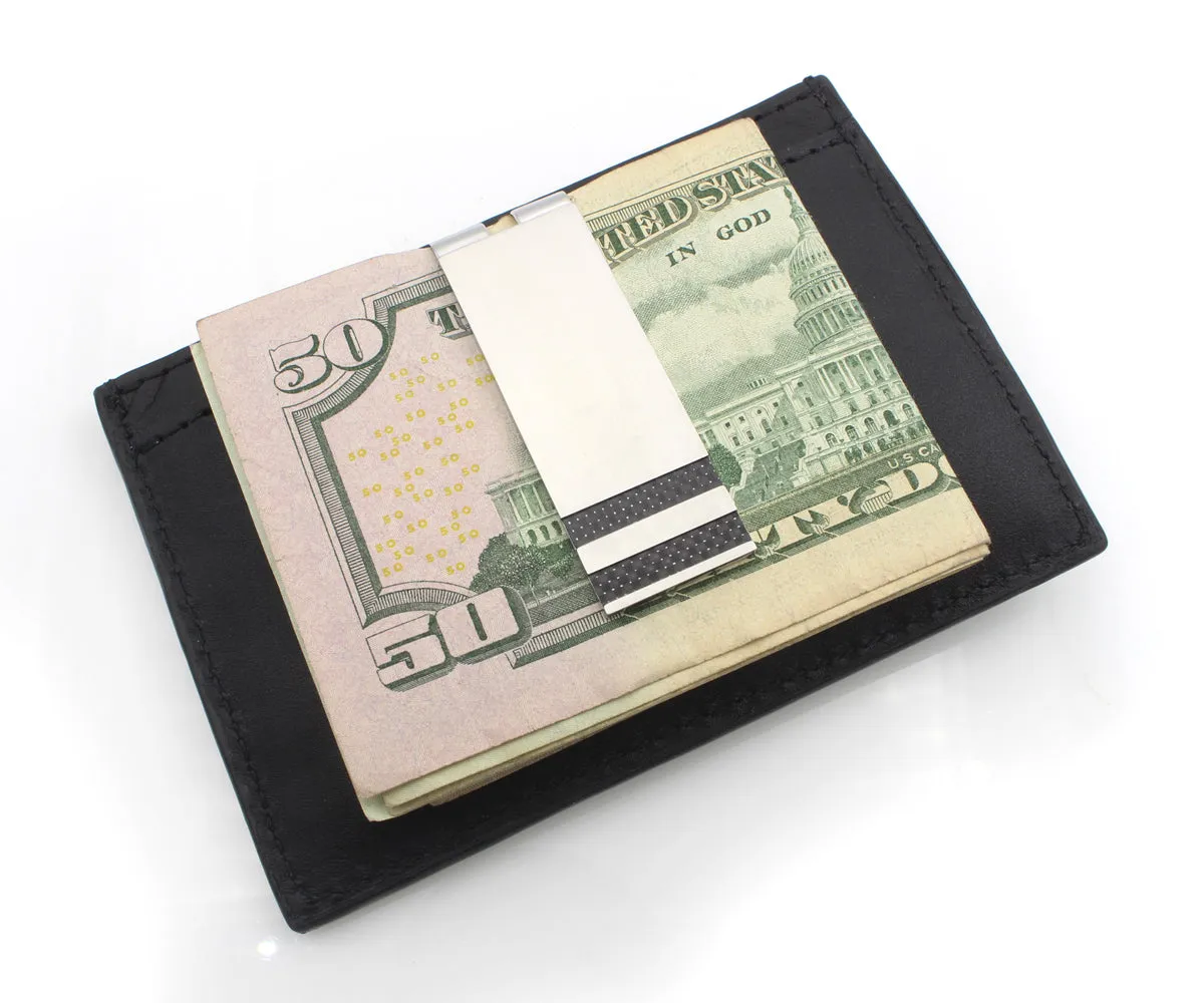 Carbon Fiber Accented Stainless Steel Money Clip