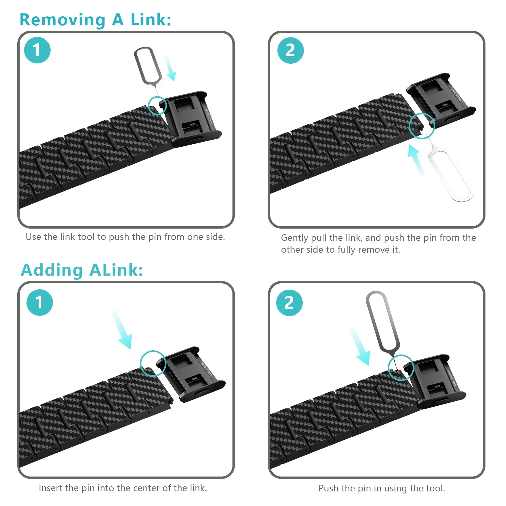 Carbon Fiber Band with Magnetic Clasp for Apple Watch