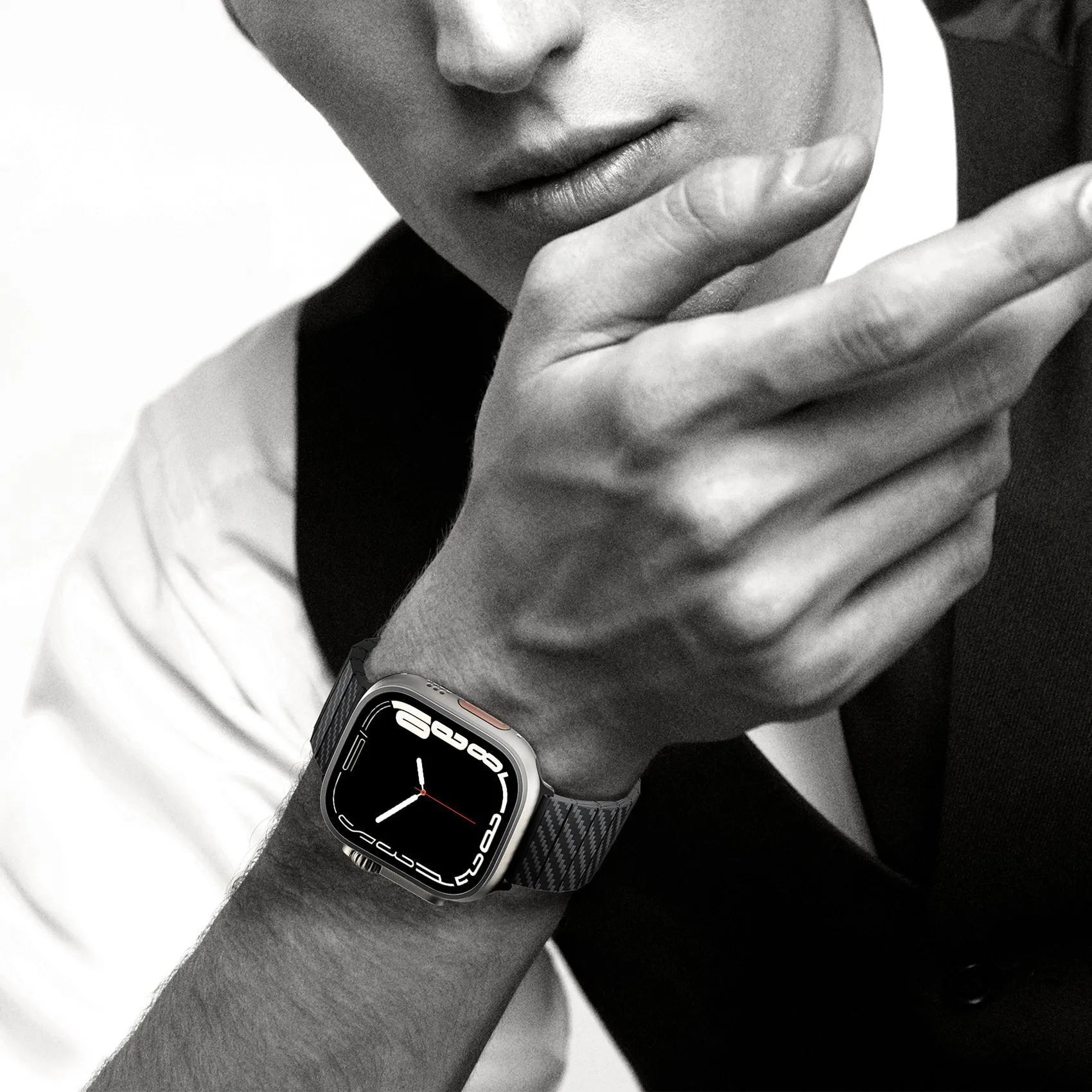 Carbon Fiber Band with Magnetic Clasp for Apple Watch