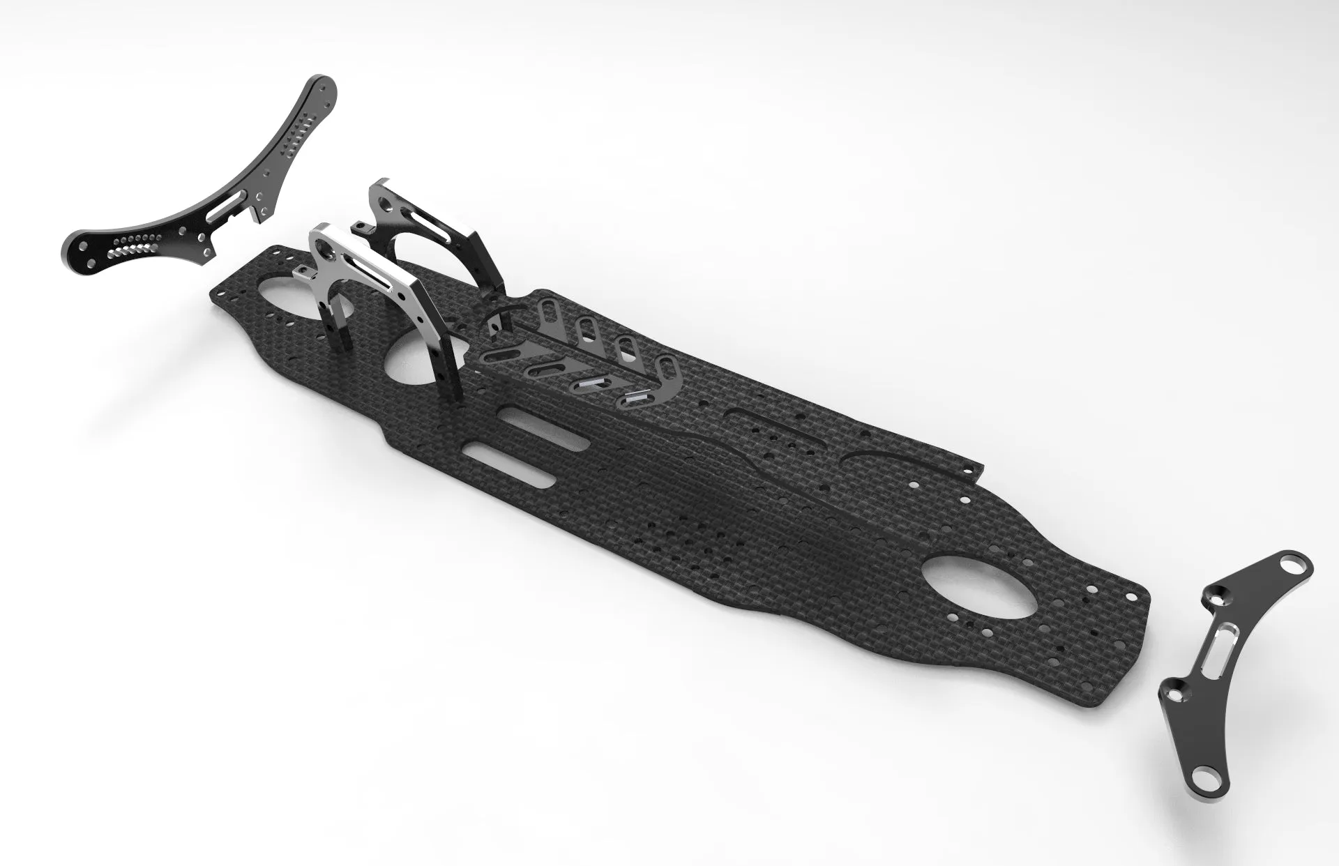 Carbon Fiber CNC Upgrade Parts Kit for 3Racing Sakura 2017 version D4 RC Drift Car