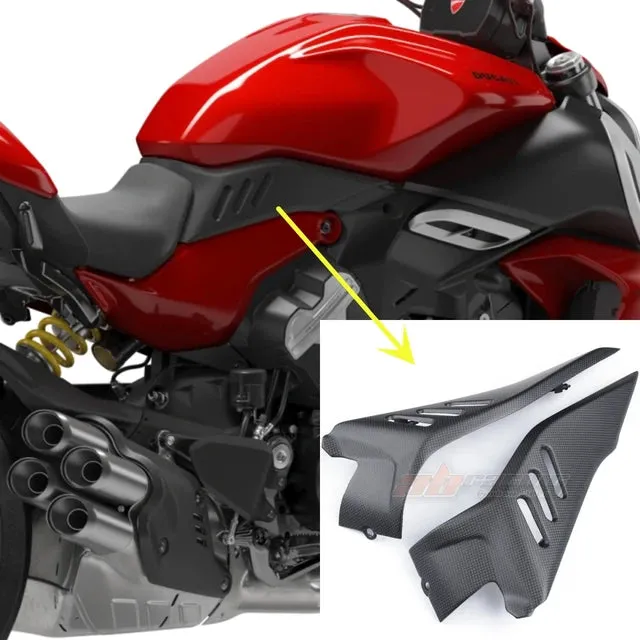 Carbon Fiber Front Fender Tank Cover Side Panel Trim Cowling For Ducati Diavel V4 2023  Full Carbon Fiber 100%