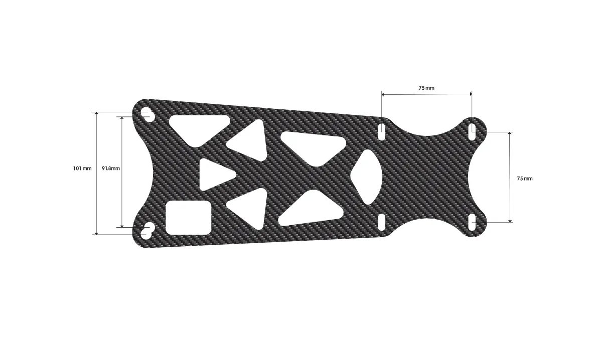 Carbon Fiber Mount Panel for Simracing Button Box