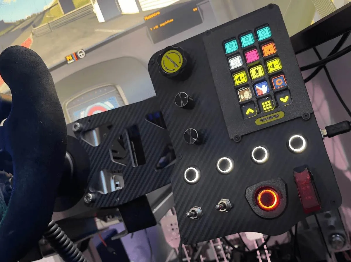 Carbon Fiber Mount Panel for Simracing Button Box
