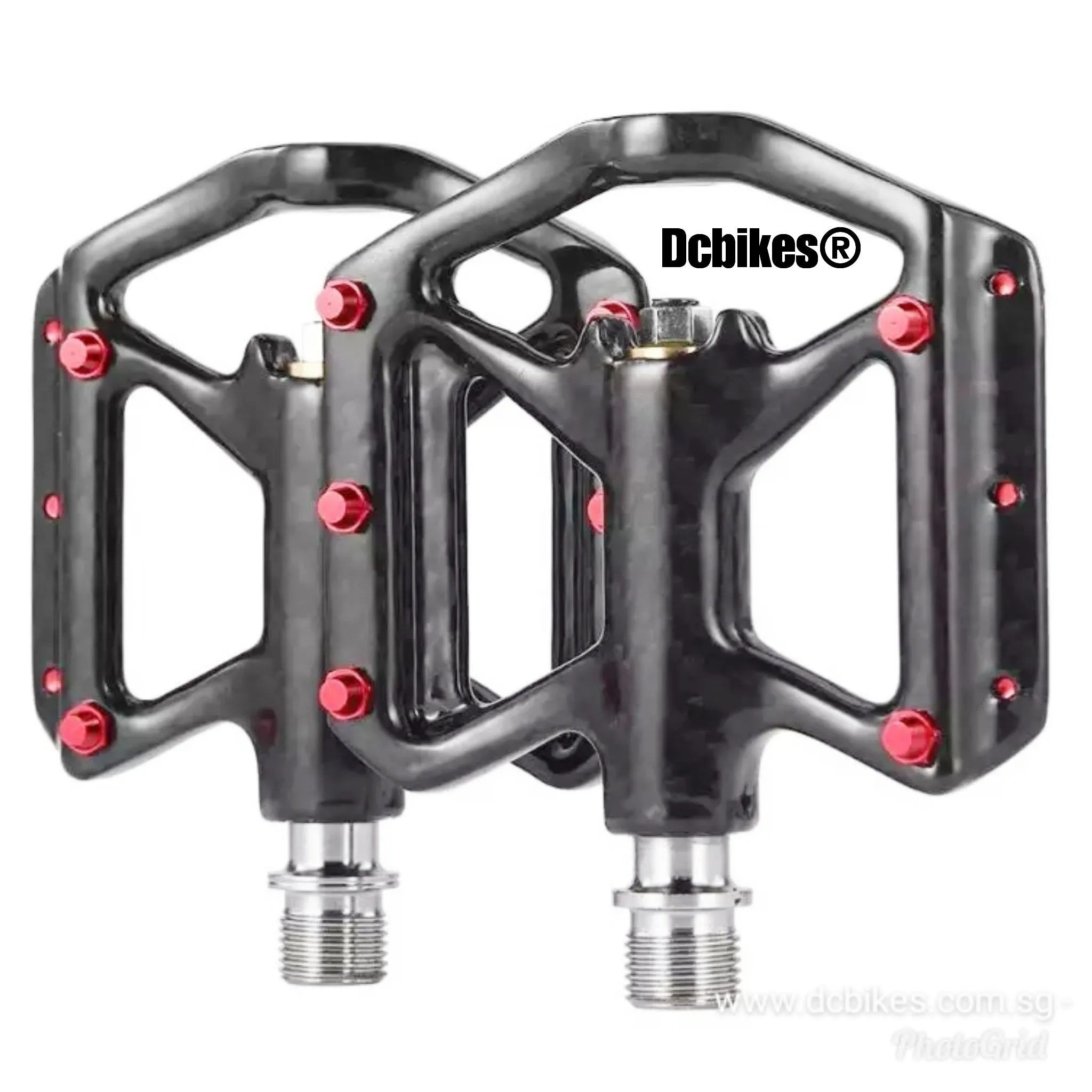 Carbon Fiber   Titanium Axle Ultralight Seal Bearings MTB Road Pedals 177g