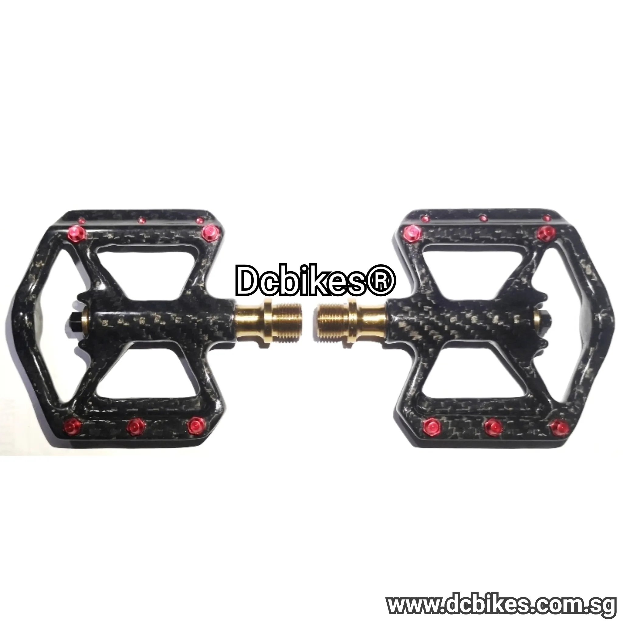 Carbon Fiber   Titanium Axle Ultralight Seal Bearings MTB Road Pedals 177g