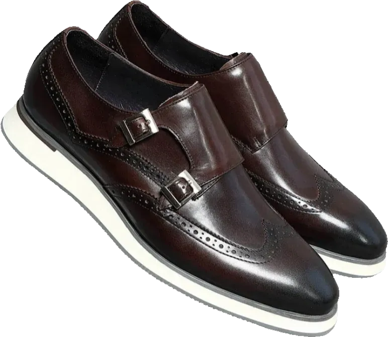 CAVANELI DOUBLE STRAP MONK SHOES