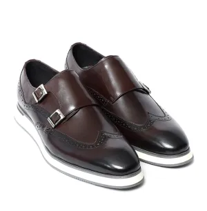 CAVANELI DOUBLE STRAP MONK SHOES