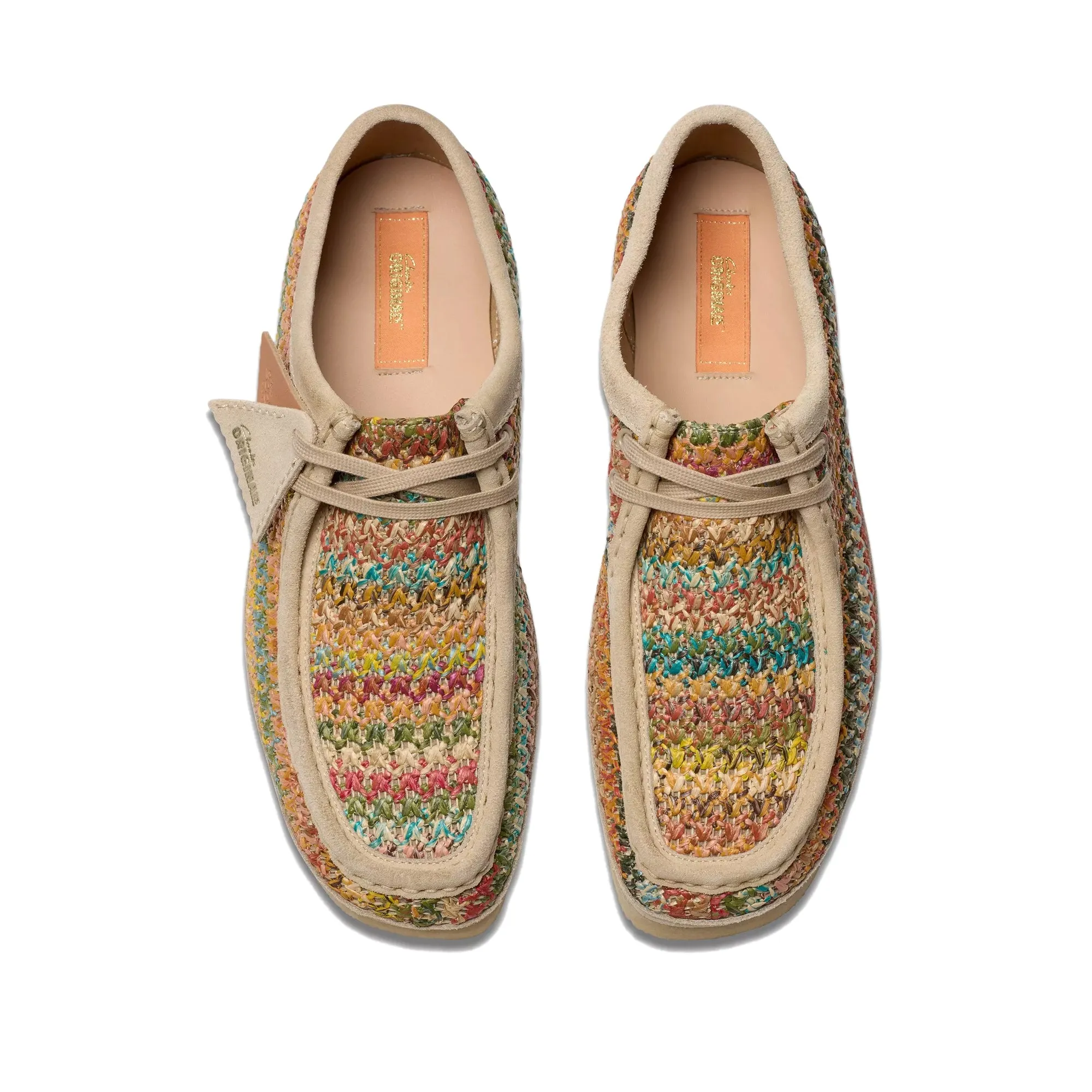 Clarks Mens Wallabee Raffia Somerset Shoes