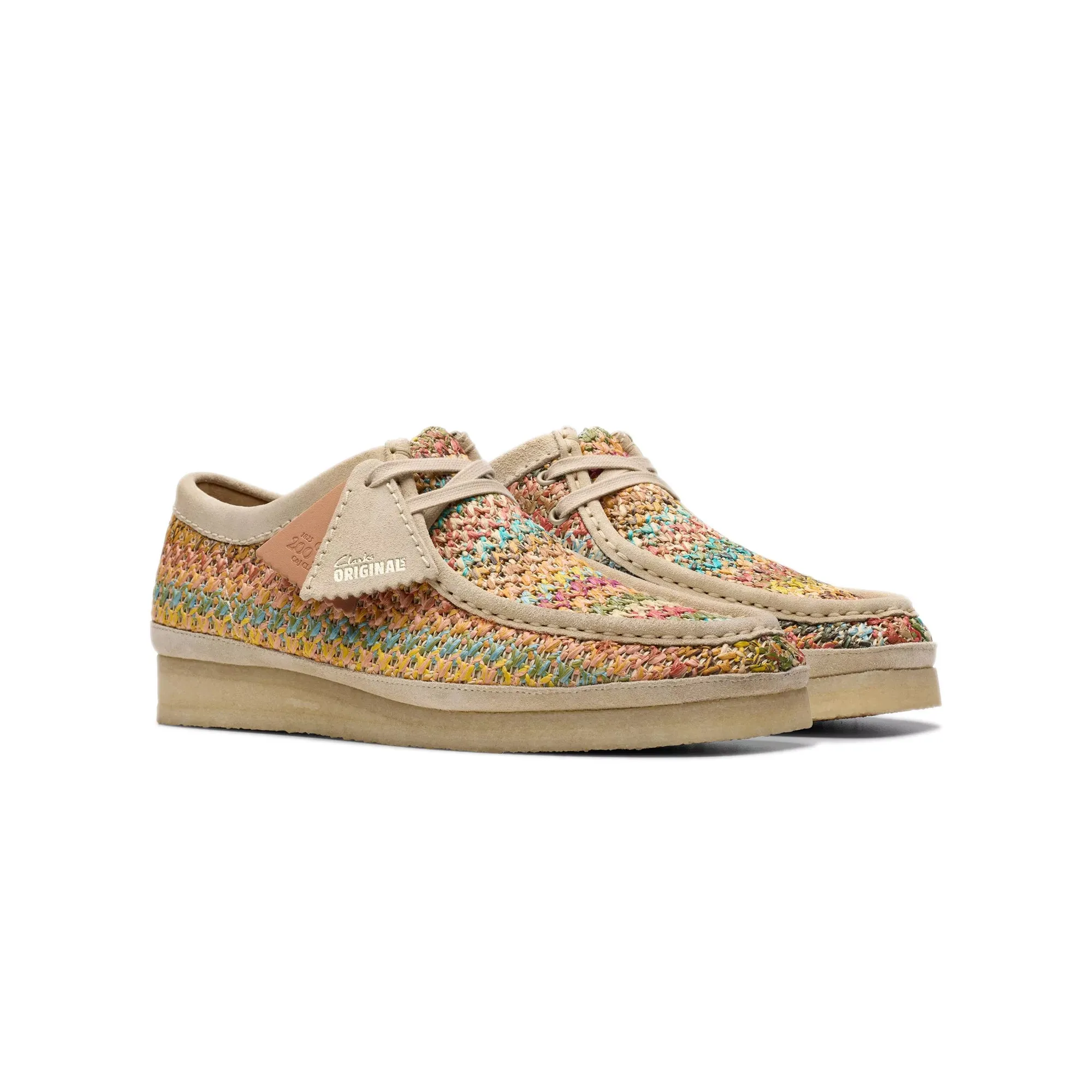 Clarks Mens Wallabee Raffia Somerset Shoes