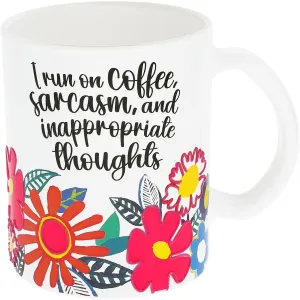 Coffee & Sarcasm 18 oz Glass Mug