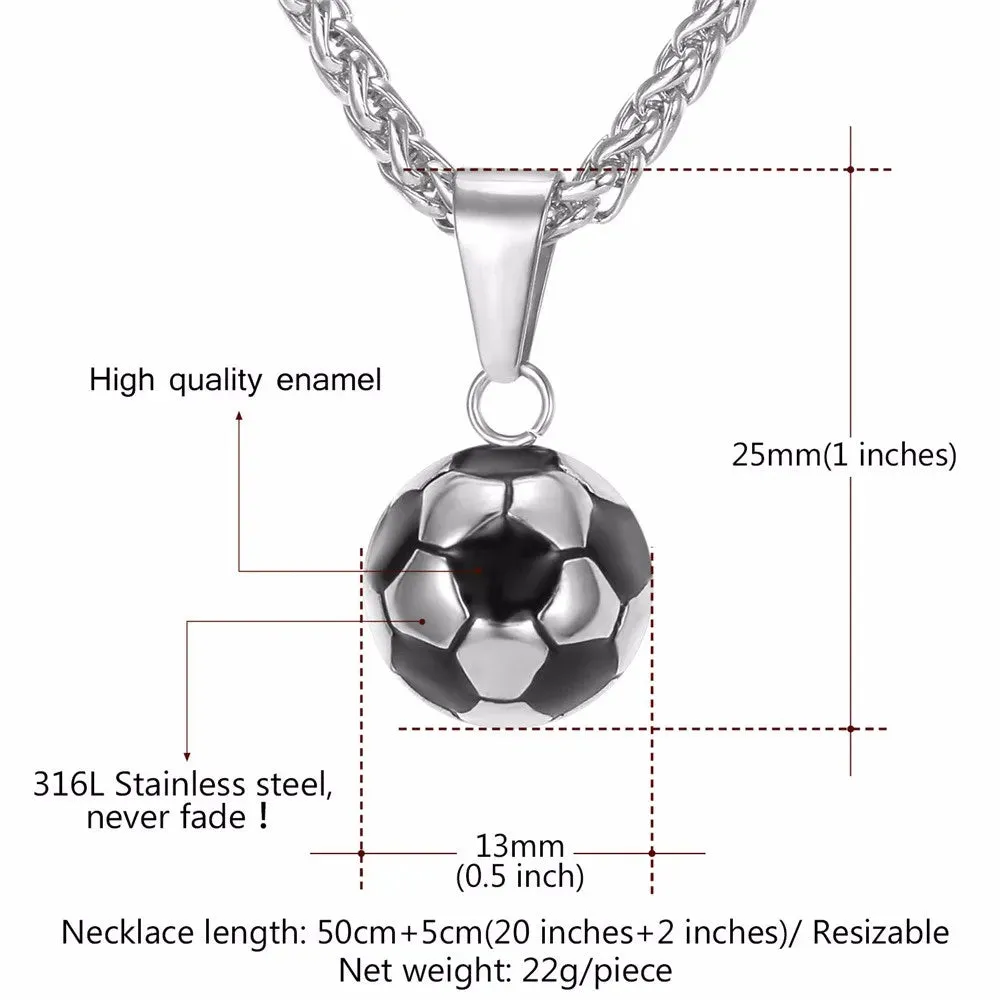 Colar Soccer em Aço Inoxidável 316L
