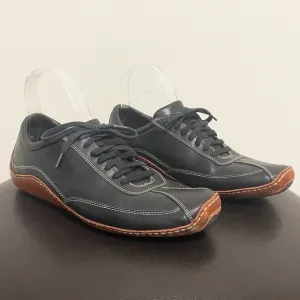 Cole Haan Nike Air Black Tan Brown Leather Lace Up Driving Sneakers 8.5 *no box*