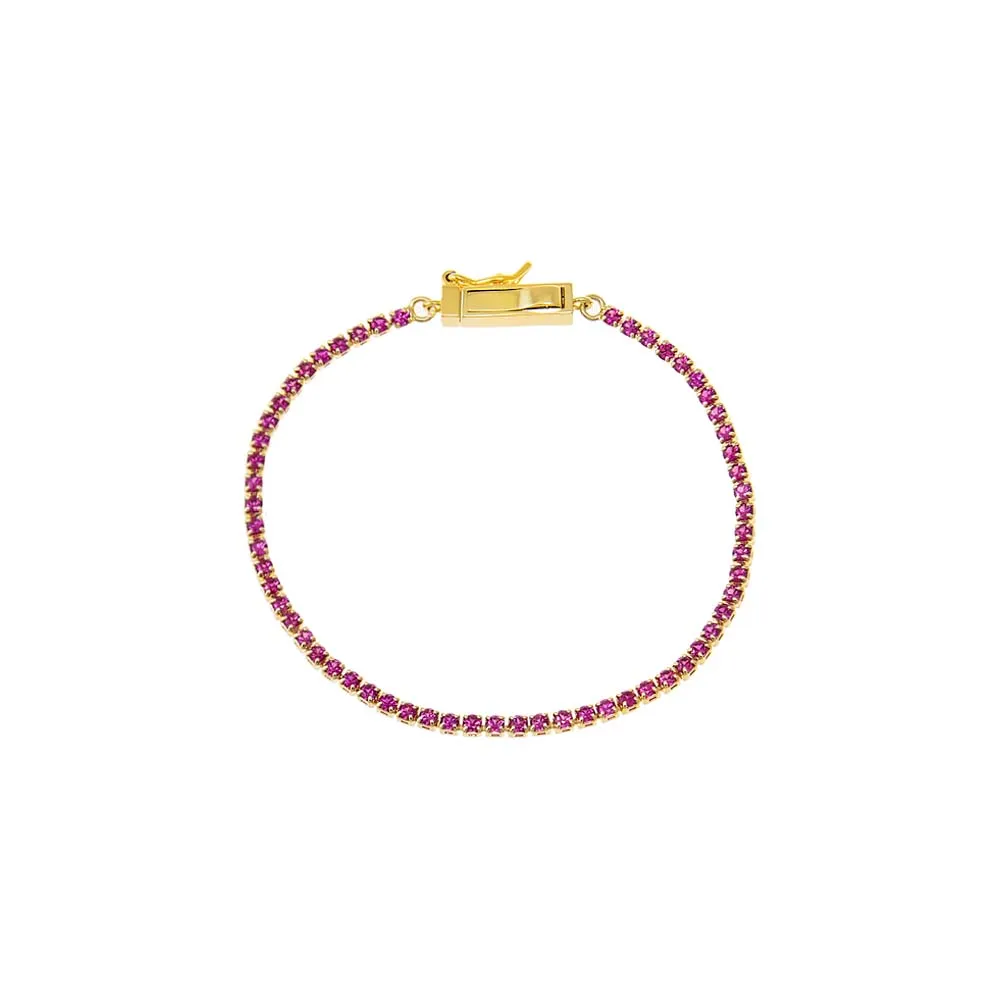 Colored CZ All Around Tennis Bracelet