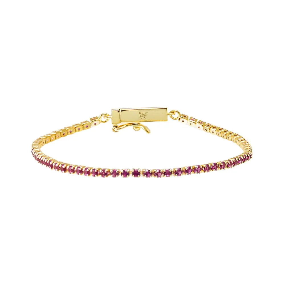 Colored CZ All Around Tennis Bracelet