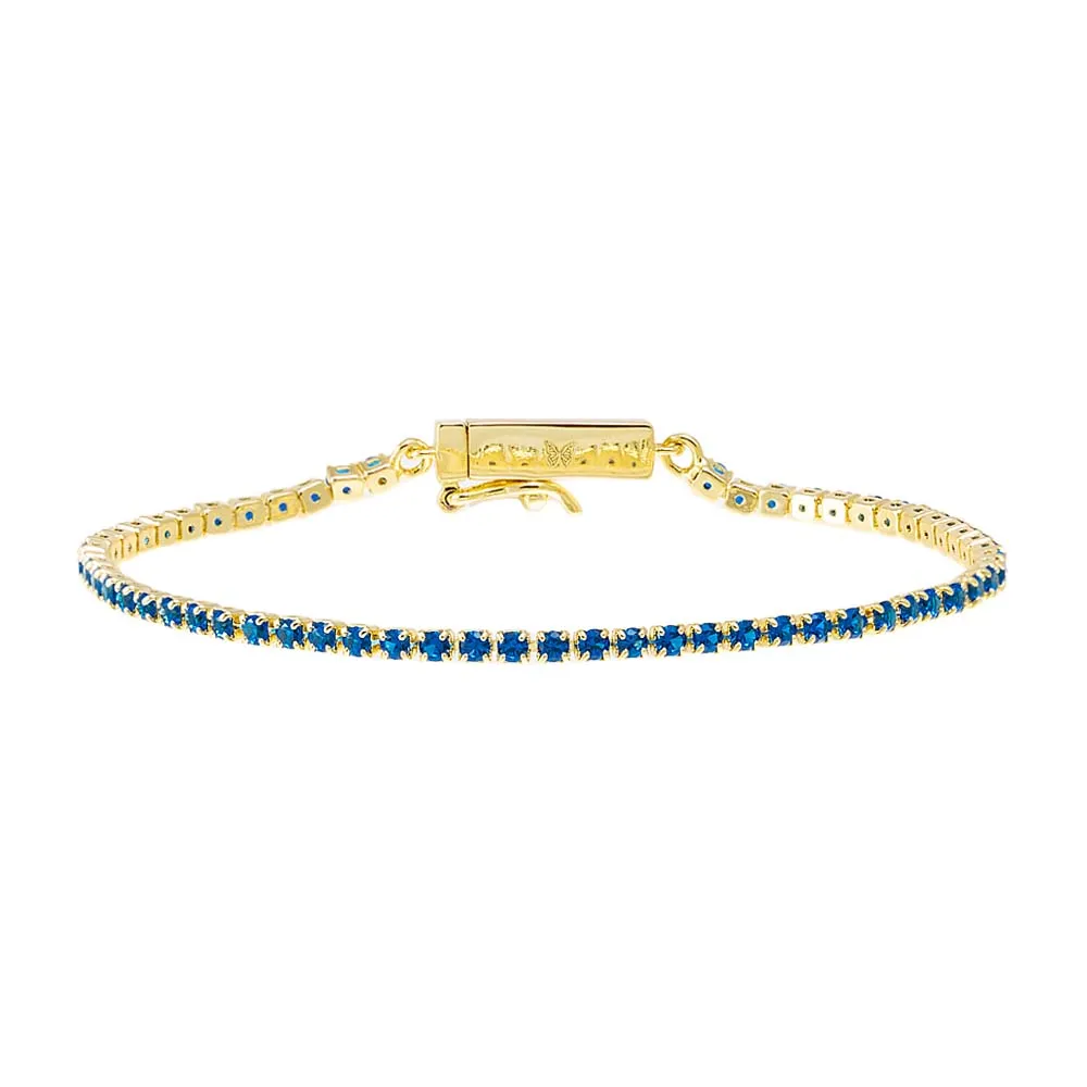 Colored CZ All Around Tennis Bracelet