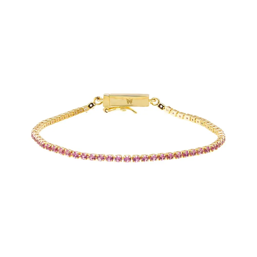 Colored CZ All Around Tennis Bracelet