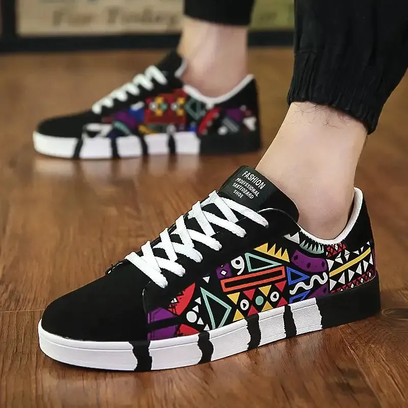 Colorful Y2K Graffiti Skateboard Shoes for Stylish Comfort