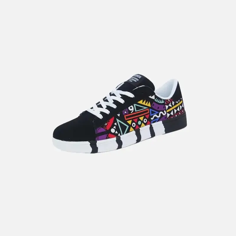 Colorful Y2K Graffiti Skateboard Shoes for Stylish Comfort