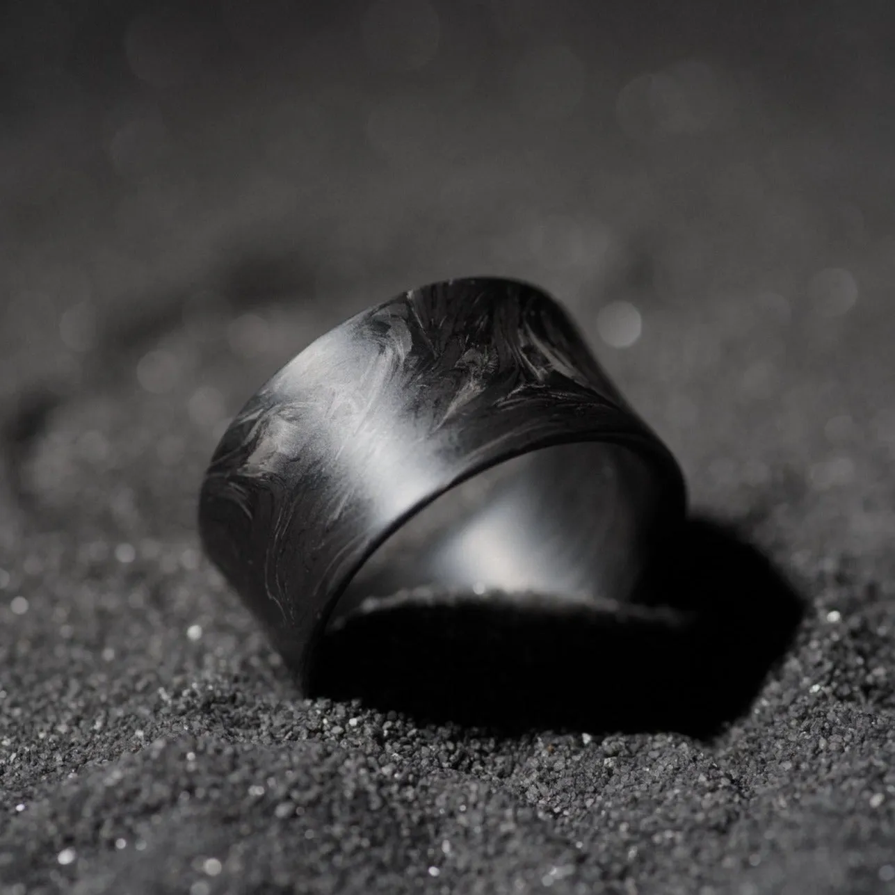 Concave Forged Carbon Fiber Wedding Band