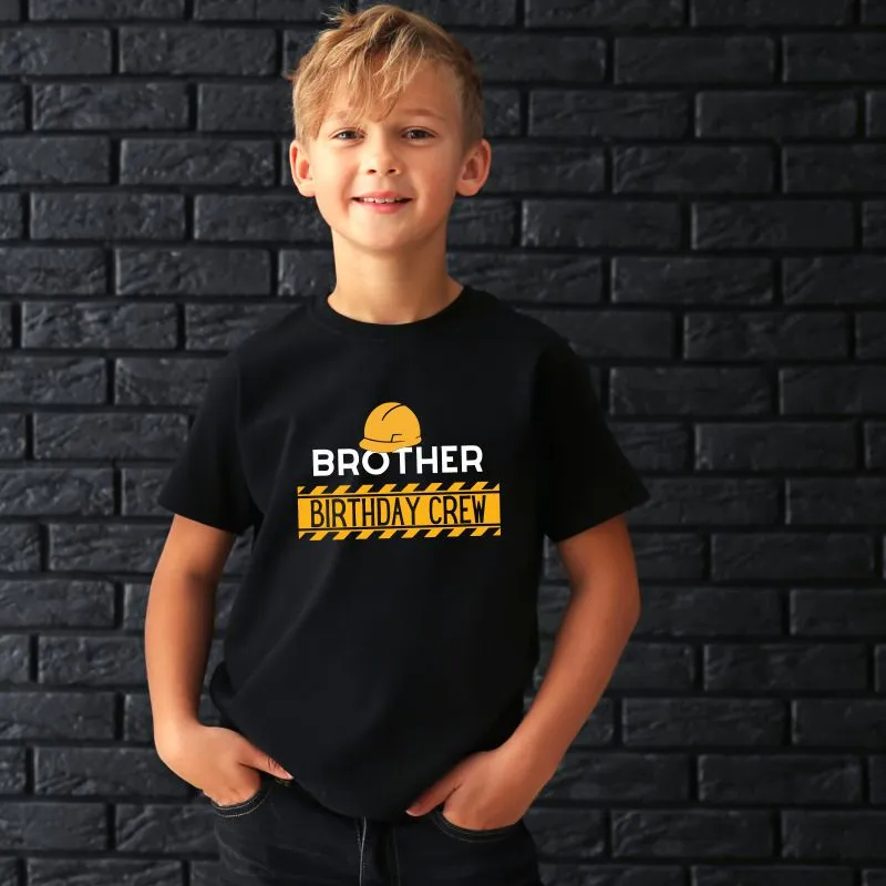 Construction Theme Family T-Shirts - Birthday Crew and Birthday Boy & Girl