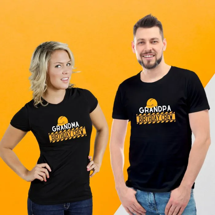 Construction Theme Family T-Shirts - Birthday Crew and Birthday Boy & Girl