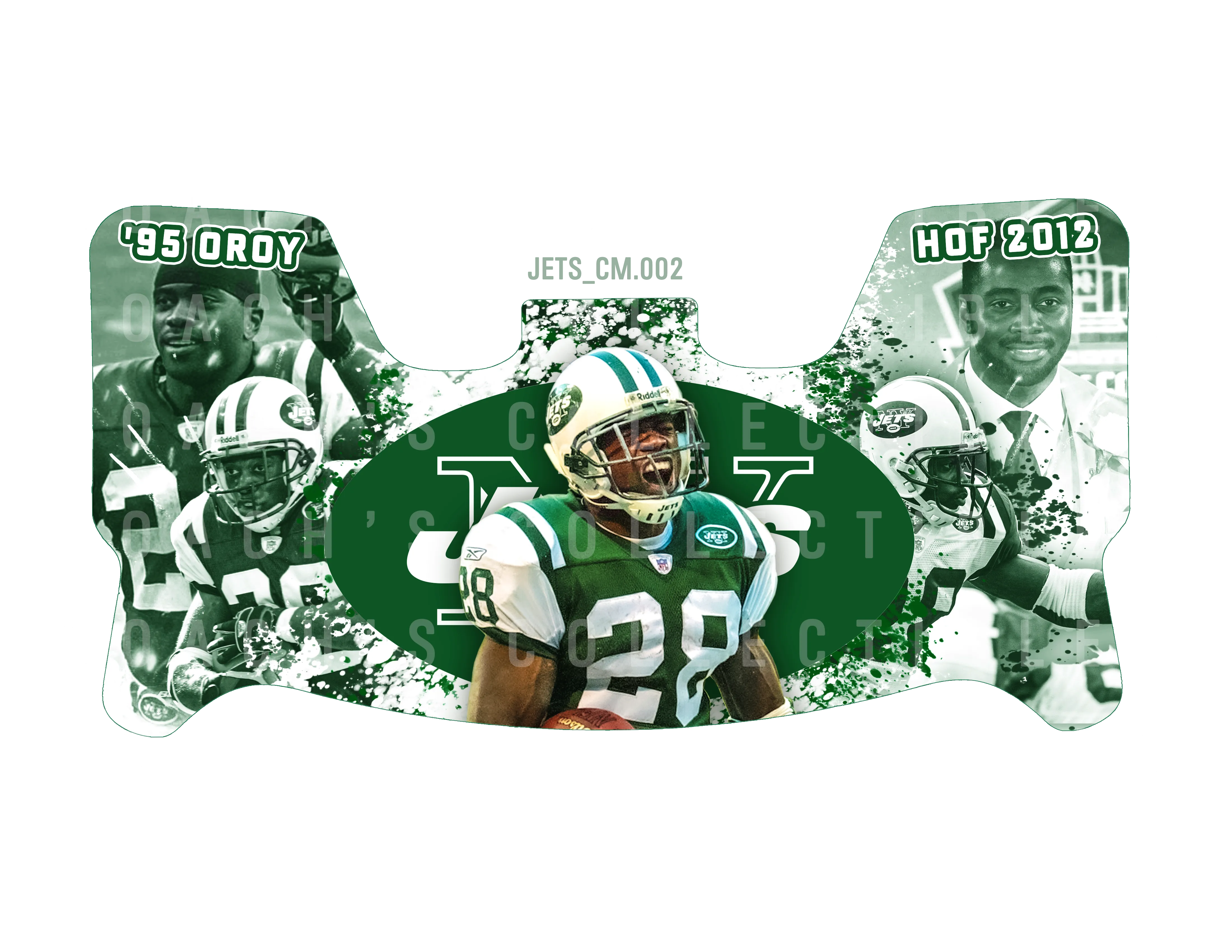 Curtis Martin Custom Visor for Any Full Size Riddell Helmet (Universal Fit)