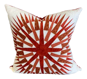 Custom Mariners Compass Quilt Pillow