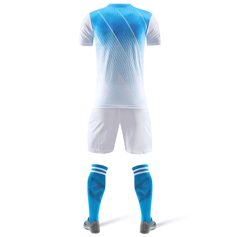 Customized Football Jerseys Men Boys Soccer Clothes Sets Short Sleeve Kids Football Uniforms Adult Kids Uniforms